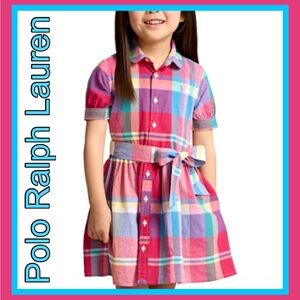 Polo Ralph Lauren Colorful Plaid Girls Dress Sz 4T